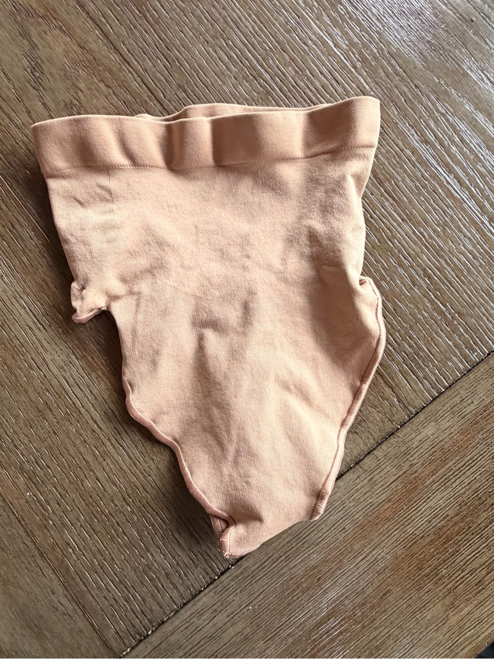 SKIMS Peach Scallop-Edge Kids One-Piece Bodysuit